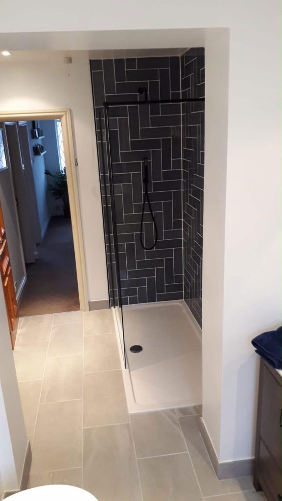 New shower installed into a new bathroom in Kings Norton B38 8RA
